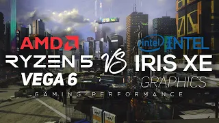 AMD Ryzen 5 Vega 6 VS Intel Iris Xe Graphics | AMD VS Intel Laptop Gaming!