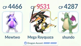 using MEGA RAYQUAZA (#1 DRAGON) in Mega Master League (Pokemon GO)