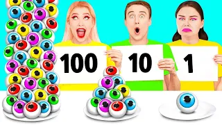 100 Слоев еды Челлендж | Смешные Ситуации от Ideas 4 Fun Challenge