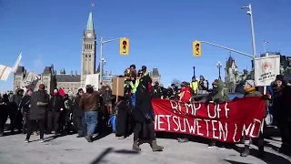 Scenes from Parliament Hill United We Roll convoy rally