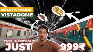 Vistadome Coach Pune to Mumbai | Luxury Experience in just 950₹ | Deccan Queen - Vistadome