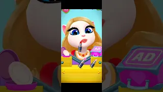 Daily activities of Barbie girl as Talking Angela❤️🤍 #mytalkingangela2 #shorts