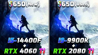 Core i5 14400F + RTX 4060 Ti (16GB) vs Core i9 9900K + RTX 2080 Ti | PC Gameplay Tested