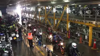 Boarding the ferry to the Isle of Man