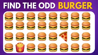 Find the ODD One Out - Junk Food Edition 🍔🍕🍩 Easy, Medium, Hard