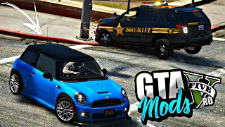 TENTANDO DAR FUGA DA POLICIA DE MINI COOPER NO GTA 5 ( MUITO DIFÍCIL ) - GTA 5 MODS