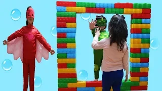 ELİF ÖYKÜ  SİHİRLİ AYNADAN GEÇTİ -  Kids Pretend Play With Colored Brick, Magic Miror Fun Video