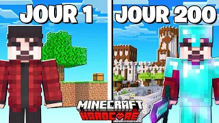 J'ai Survécu 200 JOURS En Skyblock Hardcore Sur Minecraft !