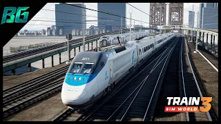 Amtrak Acela Highspeed Service (Washington - Boston) | Train Sim World 3 LIVE