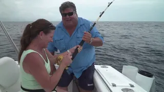 Amy Catching Her First Marlin