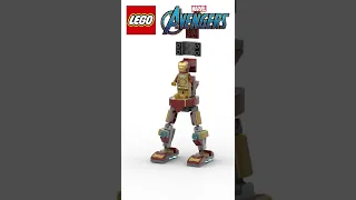 LEGO Marvel Avengers Iron Man Mech Armor Satisfying Building Animation