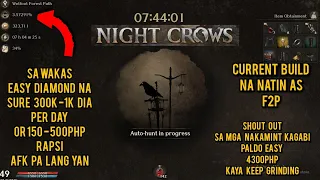 NIGHT CROWS AFK with no pots easy 300-1K DIAS afk  palang yan