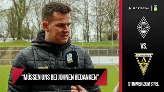 "Weiß nicht, ob es da eine rote Karte ist..." | Mönchengladbach U23 – Alemannia Aachen | Interviews