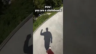 I didn’t have a skateboard so I became one #skateboarding #parkour #pov