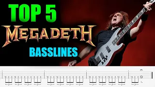 Top 5 MEGADETH Bass Riffs (w/TABS)