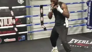 TERENCE CRAWFORD LOOKING SHARP IN GYM STAYING IN SHAPE READY FOR RETURN