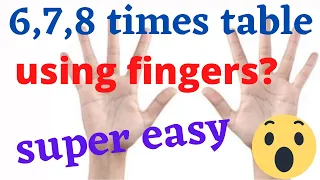 6 to 8 times table trick (using finger)