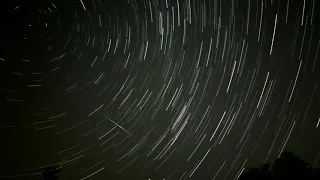 Star trails time lapse, northern hemisphere