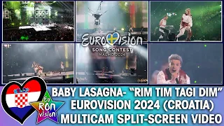Baby Lasagna - "Rim Tim Tagi Dim" - Multicam Split-Screen Video - Eurovision 2024 (🇭🇷Croatia)