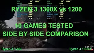 Ryzen 3 1200 vs 1300X - Gaming , rendering Tests