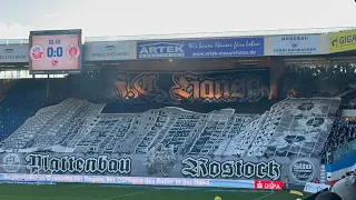 Pyro, Choreo & Support im Spiel F.C. Hansa Rostock – FC St. Pauli 2:3 (25.11.2023)