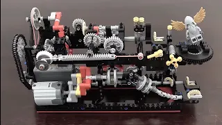 14 Mechanical Principles combined in a Useless Lego Machine