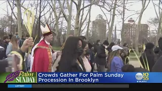 Crowds gather for Palm Sunday procession in Brooklyn