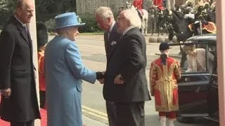 The Queen greets Irish President on state visit