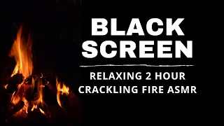 2 Hour Black Screen Crackling Fire HD Virtual Fireplace Sleep Sound, Ambience, Romance, Studying