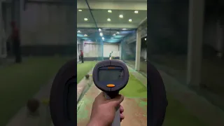 Testing out bushnell velocity / speed gun in cricket practices.
