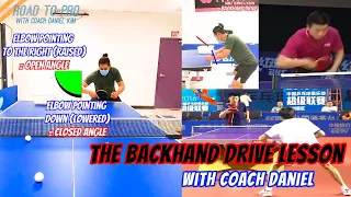 Table Tennis / Ping Pong Lesson - Backhand Drive. Tune BH to develop explosive loop! 탁구레슨 백핸드 드라이브