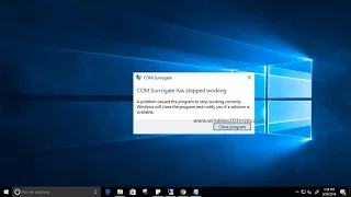 Fix com surrogate has stopped working in windows 7 , 8 1 and 10