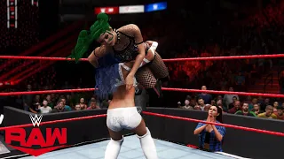 WWE 2K20 RAW SHOTZI (W/TEGAN NOX) VS SASHA BANKS