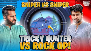 Tricky hunter vs rock Op 😍 sniper vs sniper / using double sniper in Ace master lobby / pubgmobile