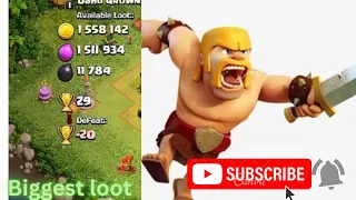 The Biggest  loot  Raid in this Attack(Clash Of Clans)