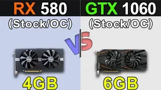 RX 580 Vs. GTX 1060 | Stock and Overclock | New Games Benchmarks
