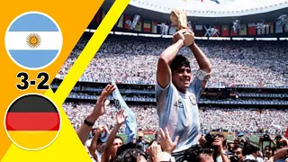 Argentina 3 x 2 Germany (Maradona, Rummenigge)  ●1986 World Cup Extended Goals & Highlights HD 1080