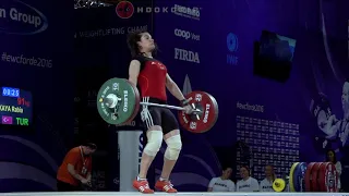 Rabia Kaya (75) - 88kg & 91kg Snatches @ 2016 European Championships