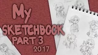 ОБЗОР МОЕГО СКЕТЧБУКА #3 / MY SKETCHBOOK: наброски стикеров и скетчи для подписчиков 🌸