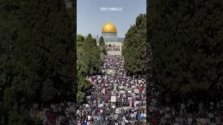 Palestinians mark first Friday prayers of Ramadan at Al Aqsa Mosque