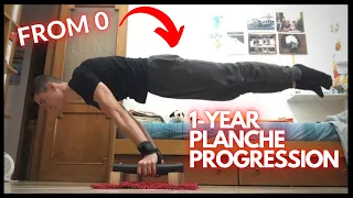 INCREDIBLE 1-YEAR PLANCHE PROGRESSION / From zero to full planche