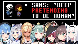 【Eng Sub】Hololive members reacts to Sans exposing Chara in Genocide Route【Undertale】【Hololive】