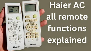 Haier AC remote functions explained