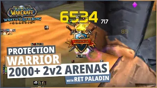 WoW wotlk PvP - 2v2 Arena 2000+ rating : Prot Warrior / Ret Paladin