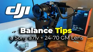 Balance Sony a7iv + 24-70 GM Lens on DJI RSC 2?