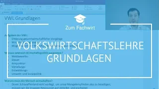 VWL Wichtige Grundlagen | IHK Fachwirt