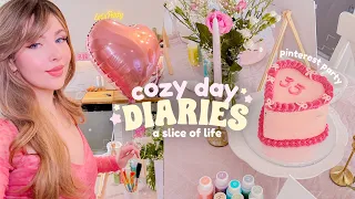 COZY DAY DIARIES 🎀 Hosting a pink painting party ~ Sip & Paint Party, Pinterest aesthetic ideas