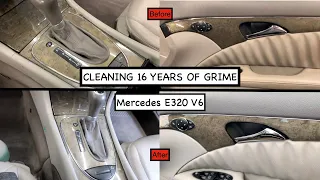 CLEANING 16 YEARS OF GRIME! || Mercedes E320 V6 interior detailing