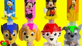 Paw Patrol Bath Time Surprises and Goes to Sleep LEARN Colors