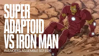 Iron Man is defeated by Super Adaptoid | Avengers Assemble